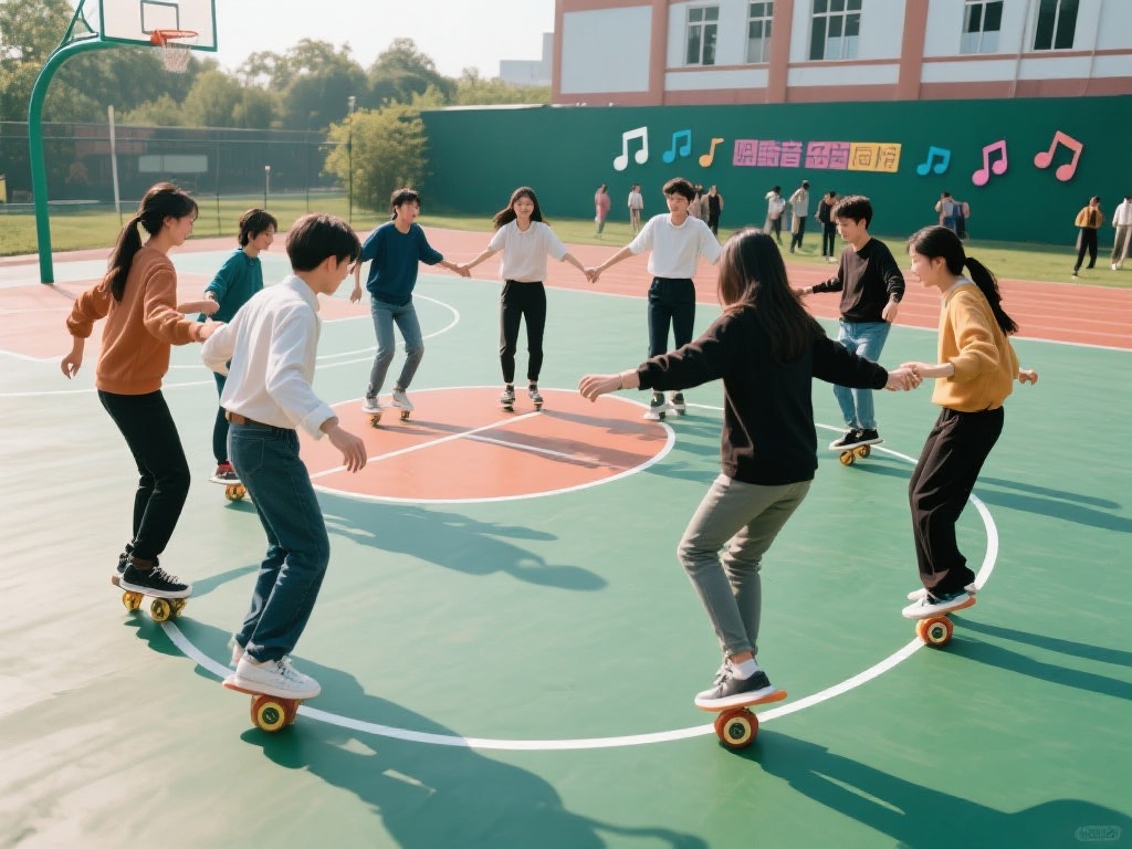 体育游戏室外爱的转圈圈 (体育游戏室外爱的转圈圈,欢乐互动增进友谊的力量) 为了让这项体育游戏更有吸引力,可以在规则上稍作创新