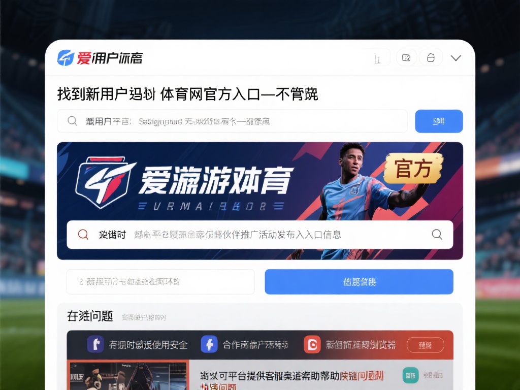 爱游戏体育网页官方入口 (爱游戏体育网页官方入口,畅享极致体育竞技体验!) 对于新用户而言,找到爱游戏体育网页官方入口并不复杂